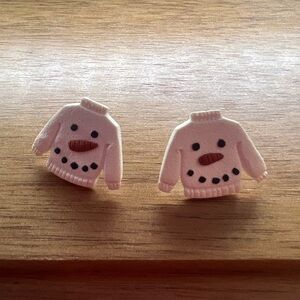 snowman stud earrings